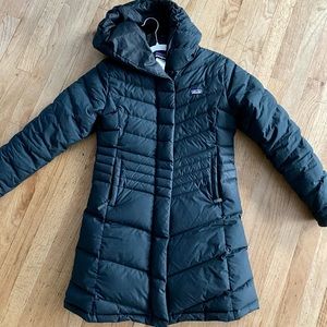 Long Black Patagonia Puffy / Parka
